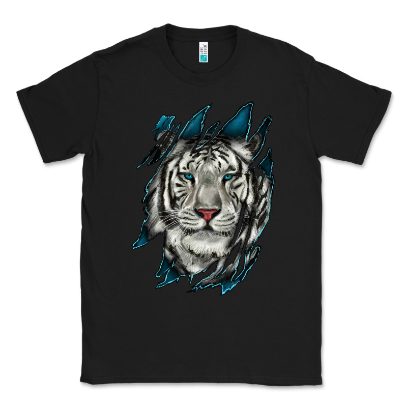 White Tiger Scratch Mark Classic Tee by RanaPortraitStore | Teevron