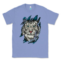 Colony Blue White Tiger Scratch Mark Classic Tee - RanaPortraitStore