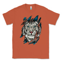 Copper White Tiger Scratch Mark Classic Tee - RanaPortraitStore