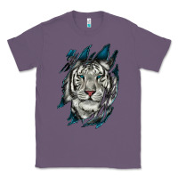 Lavender White Tiger Scratch Mark Classic Tee - RanaPortraitStore