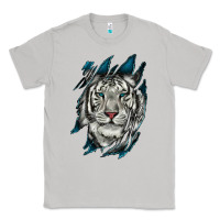 Moon Dust White Tiger Scratch Mark Classic Tee - RanaPortraitStore