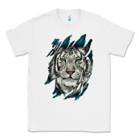 White White Tiger Scratch Mark Classic Tee - RanaPortraitStore