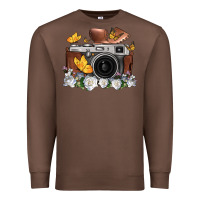 Chestnut floral butterfly film roll vintage camera Premium Sweatshirt - FaDigitalArtStudio