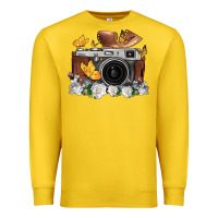 Lemon floral butterfly film roll vintage camera Premium Sweatshirt - FaDigitalArtStudio