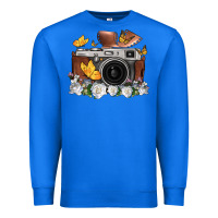 True Royal floral butterfly film roll vintage camera Premium Sweatshirt - FaDigitalArtStudio