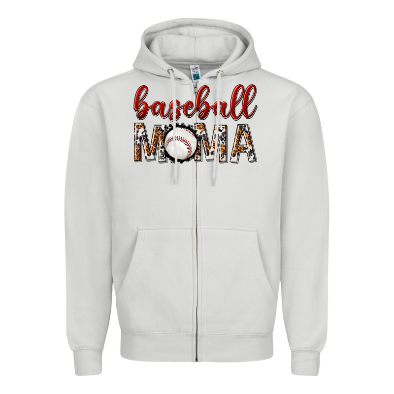 Baseball Mama With Leopard Zipper Hoodie by texasbilliewilder | Teevron