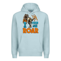 Blue Mist i'm one hear me roar dinosaur birthday Premium Hoodie - LillyAllenDesigns