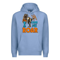 Colony Blue i'm one hear me roar dinosaur birthday Premium Hoodie - LillyAllenDesigns