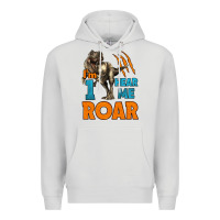 Dove Grey i'm one hear me roar dinosaur birthday Premium Hoodie - LillyAllenDesigns