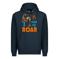 Navy i'm one hear me roar dinosaur birthday Premium Hoodie - LillyAllenDesigns