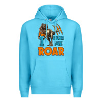 Ocean Blue i'm one hear me roar dinosaur birthday Premium Hoodie - LillyAllenDesigns