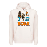 Pale Pink i'm one hear me roar dinosaur birthday Premium Hoodie - LillyAllenDesigns