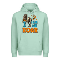 Seafoam i'm one hear me roar dinosaur birthday Premium Hoodie - LillyAllenDesigns