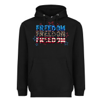 Black Freedom freedom freedom 4th of july Heavyweight Hoodie - CowGirlArtShop