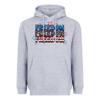 Heather Grey Freedom freedom freedom 4th of july Heavyweight Hoodie - CowGirlArtShop