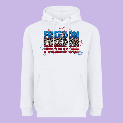 Freedom Freedom Freedom 4th Of July Heavyweight Hoodie Designed By Cowgirlartshop