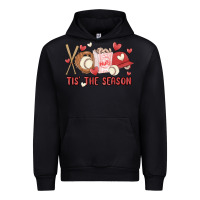 Black tis the season baseball Urban Hoodie - MaliasSmallBusiness