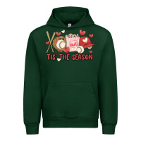 Forest Green tis the season baseball Urban Hoodie - MaliasSmallBusiness