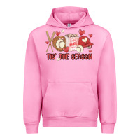 Fuchsia Pink tis the season baseball Urban Hoodie - MaliasSmallBusiness