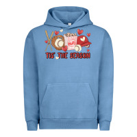 Pigment Pebble Blue tis the season baseball Urban Hoodie - MaliasSmallBusiness