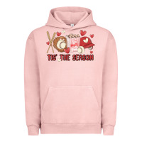 Pigment Salmon tis the season baseball Urban Hoodie - MaliasSmallBusiness