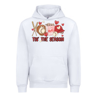 White tis the season baseball Urban Hoodie - MaliasSmallBusiness