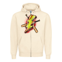 Sandshell softball lightning bolt Zipper Hoodie - Zillion Design Studio