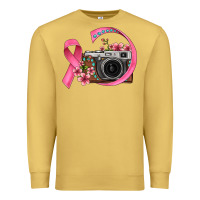 Antique Gold floral cancer ribbon vintage camera Premium Sweatshirt - FaDigitalArtStudio