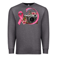 Charcoal Heather floral cancer ribbon vintage camera Premium Sweatshirt - FaDigitalArtStudio