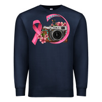 Navy floral cancer ribbon vintage camera Premium Sweatshirt - FaDigitalArtStudio