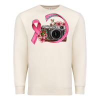 Sandshell floral cancer ribbon vintage camera Premium Sweatshirt - FaDigitalArtStudio