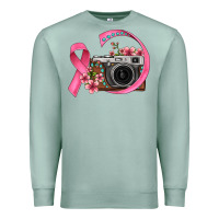 Seafoam floral cancer ribbon vintage camera Premium Sweatshirt - FaDigitalArtStudio