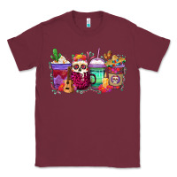 Burgundy dia de los muertos coffee cups Classic Tee - texasbilliewilder