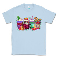 Dusty Blue dia de los muertos coffee cups Classic Tee - texasbilliewilder