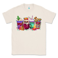 Natural dia de los muertos coffee cups Classic Tee - texasbilliewilder