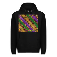 Black mardi gras leopard glitter bead Premium Hoodie - BarkalooDesign