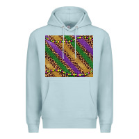 Blue Mist mardi gras leopard glitter bead Premium Hoodie - BarkalooDesign
