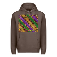 Coffee mardi gras leopard glitter bead Premium Hoodie - BarkalooDesign