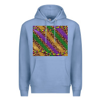 Colony Blue mardi gras leopard glitter bead Premium Hoodie - BarkalooDesign