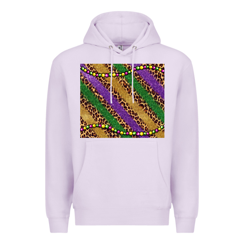 Mardi Gras Leopard Glitter Bead Premium Hoodie by BarkalooDesign | Teevron