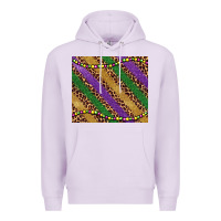 Lilac mardi gras leopard glitter bead Premium Hoodie - BarkalooDesign