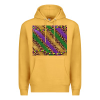 Mustard mardi gras leopard glitter bead Premium Hoodie - BarkalooDesign