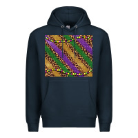 Navy mardi gras leopard glitter bead Premium Hoodie - BarkalooDesign
