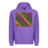 Purple mardi gras leopard glitter bead Premium Hoodie - BarkalooDesign