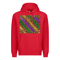 Red mardi gras leopard glitter bead Premium Hoodie - BarkalooDesign