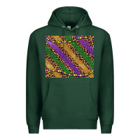 Sports Green mardi gras leopard glitter bead Premium Hoodie - BarkalooDesign