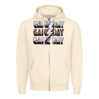 Sandshell game day game day volleyball lightning bolt Zipper Hoodie - Zillion Design Studio