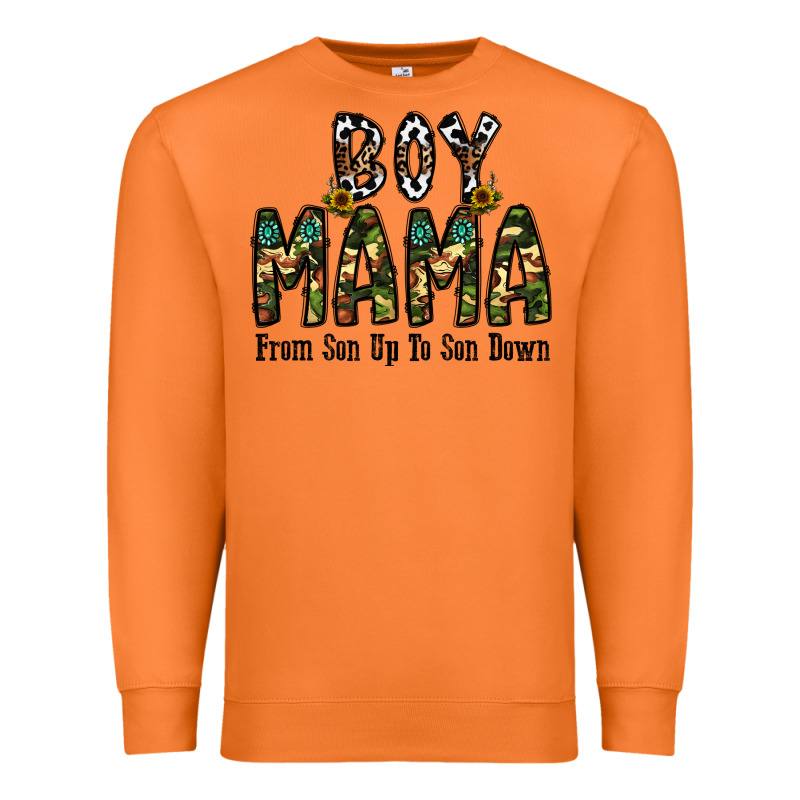 Boy Mama From Son Up To Son Down Premium Sweatshirt by CowhideDigitalArt | Teevron