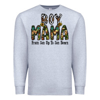 Heather Grey Boy Mama From Son Up To Son Down Premium Sweatshirt - CowhideDigitalArt