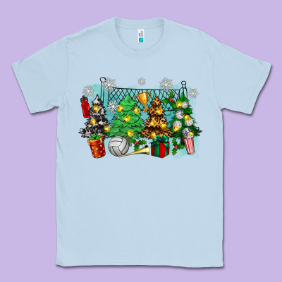 Classic Tee christmas trees with tennis